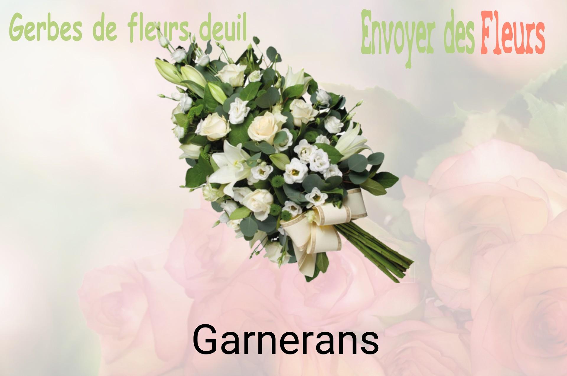 Gerbe de fleurs de deuil livrée à Garnerans